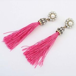 🎉CLEARANCE🎉Pearl & Crystal Tassel Earrings